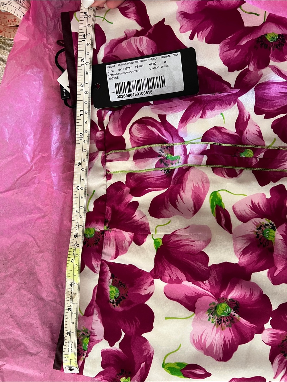 Dolce & Gabbana floral Midi Skirt with Fuchsia Floral Print - Picture 10 of 11